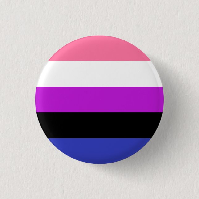 Badge Rond 2,50 Cm Bouton de fierté de Genderfluid (Devant)