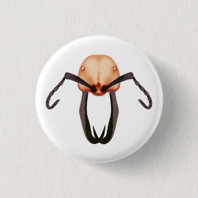 Badge Rond 2,50 Cm Bouton de fourmi d'armée (Devant)