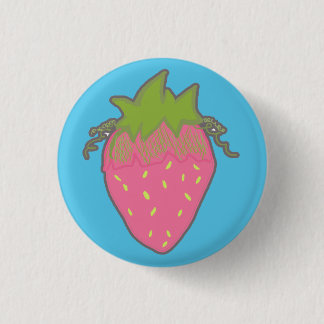 Badge Rond 2,50 Cm Bouton de fraise