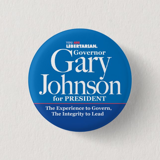 Badge Rond 2,50 Cm Bouton de Gary Johnson (Devant)