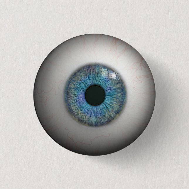 Badge Rond 2,50 Cm Bouton de globe oculaire d'oeil (Devant)