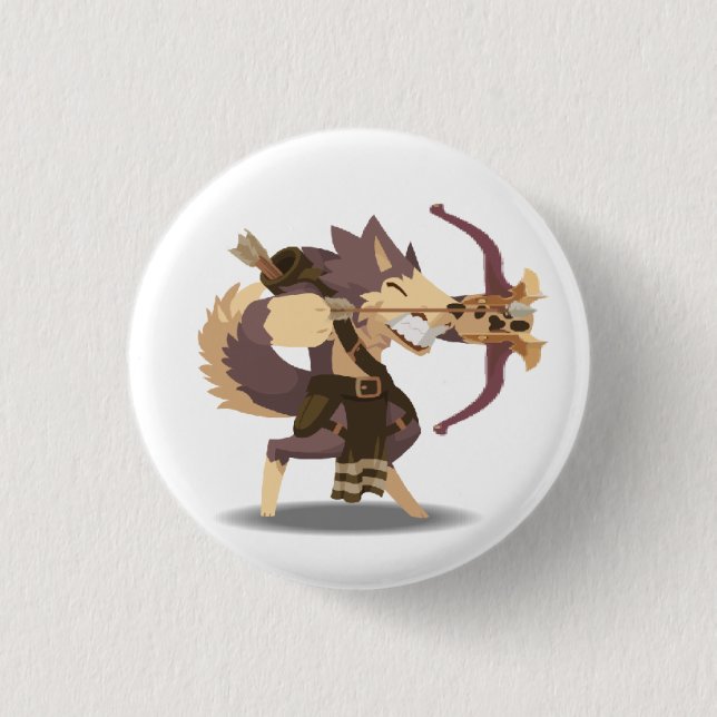 Badge Rond 2,50 Cm Bouton de Gnoll Archer (Devant)