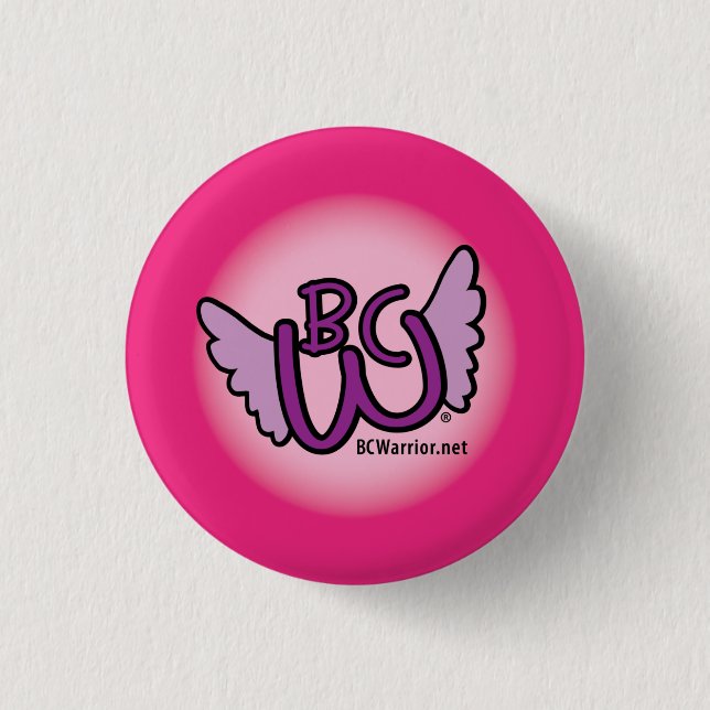 Badge Rond 2,50 Cm Bouton de guerrier de cancer du sein (Devant)