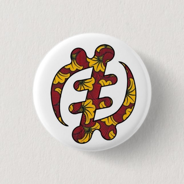 Badge Rond 2,50 Cm Bouton de Gye Nyame (Devant)
