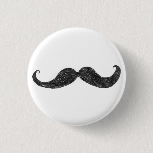 Badge Rond 2,50 Cm Bouton de Hans Moostache d'équipe (Devant)