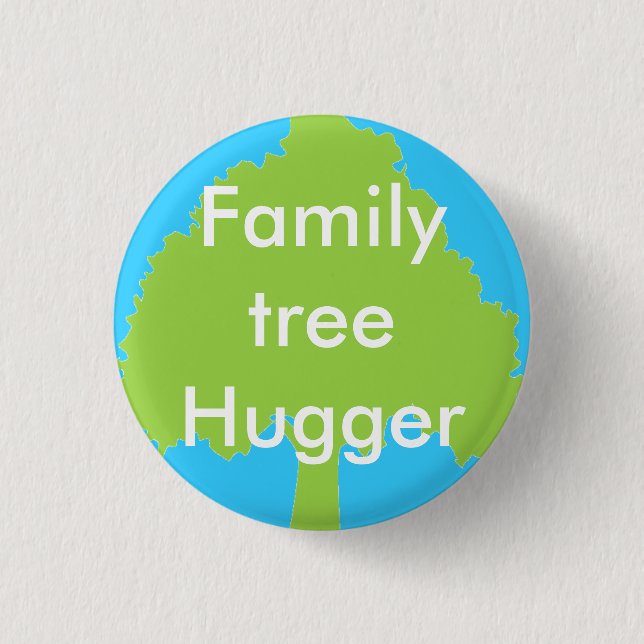 Badge Rond 2,50 Cm Bouton de hugger d'arbre généalogique (Devant)