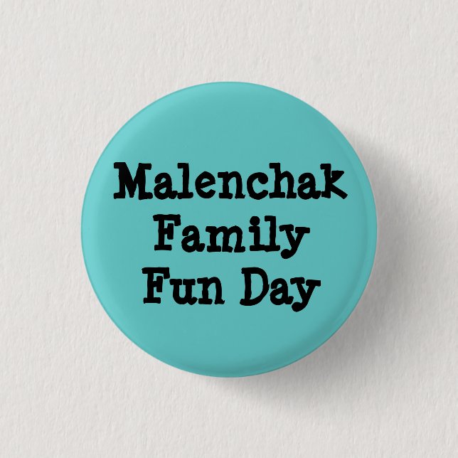 Badge Rond 2,50 Cm Bouton de jour d'amusement de famille (Devant)