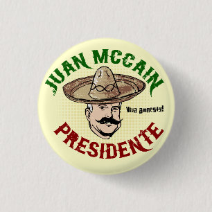 Badge Rond 2,50 Cm Bouton de Juan McCain