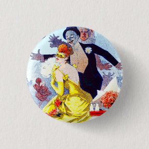 Badge Rond 2,50 Cm Bouton de Jules Cheret Carnaval