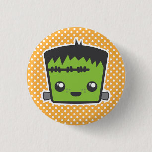 Badge Rond 2,50 Cm Bouton de Kawaii Frankenstein