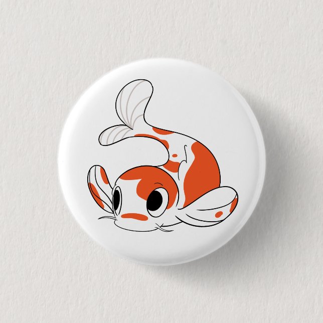 Badge Rond 2,50 Cm Bouton de Koi d'équipe - blanc (Devant)