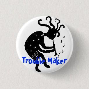 Badge Rond 2,50 Cm Bouton de Kokopelli