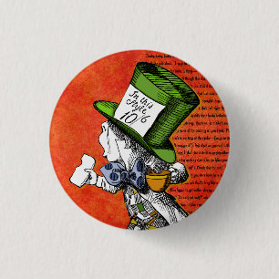 Badge Rond 2,50 Cm Bouton de la haine folle {Alice au pays des mervei