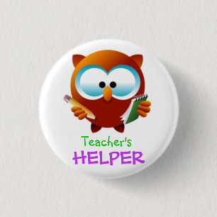 Badge Rond 2,50 Cm Bouton de l'aide du professeur