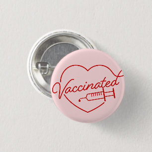 Badge Rond 2,50 Cm Bouton de l'insigne vacciné contre le plaisir col