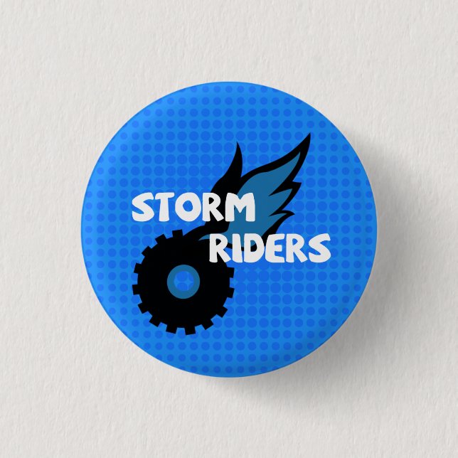 Badge Rond 2,50 Cm Bouton de logo de cavaliers de tempête (Devant)