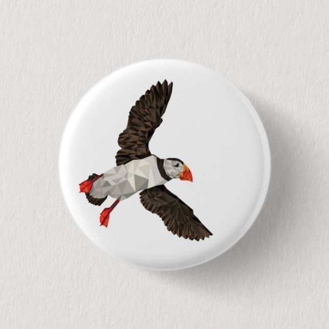 Badge Rond 2,50 Cm Bouton de macareux (Devant)