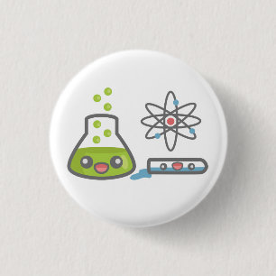 Badge Rond 2,50 Cm Bouton de matériel scientifique mignon