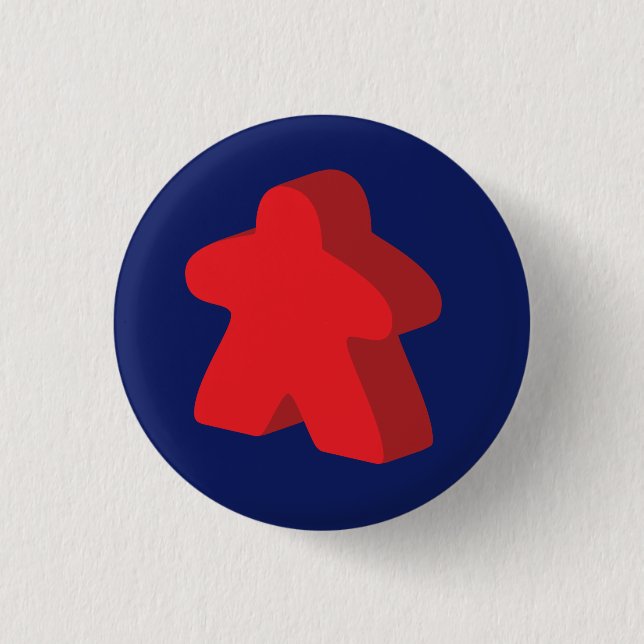 Badge Rond 2,50 Cm Bouton de Meeple (Devant)