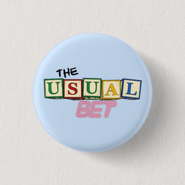 Badge Rond 2,50 Cm Bouton de mise habituel (Devant)