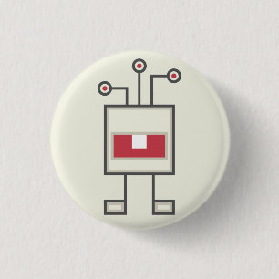Badge Rond 2,50 Cm Bouton de monstre : Robot