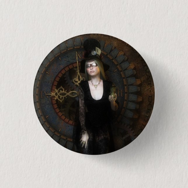 Badge Rond 2,50 Cm Bouton de montre de Steampunk (Devant)