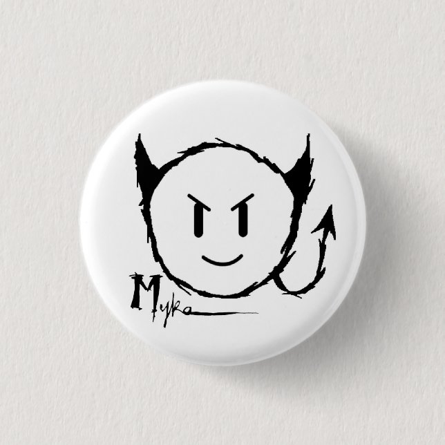 Badge Rond 2,50 Cm Bouton de Myke (Devant)