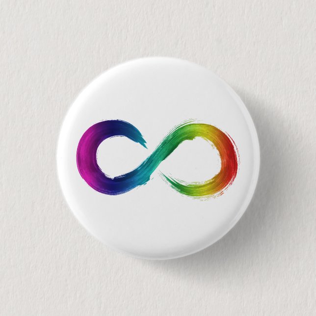 Badge Rond 2,50 Cm Bouton de Neurodiversity (Devant)