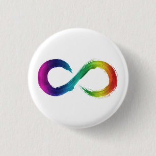 Badge Rond 2,50 Cm Bouton de Neurodiversity