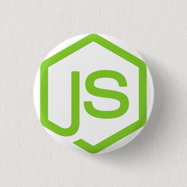 Badge Rond 2,50 Cm Bouton de Node.js (Devant)