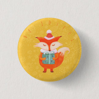 Badge Rond 2,50 Cm Bouton de Noël du renard mou