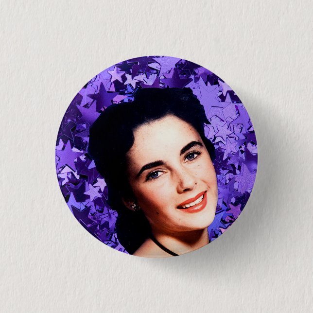 Badge Rond 2,50 Cm Bouton de nymphette d'Elizabeth Taylor (Devant)