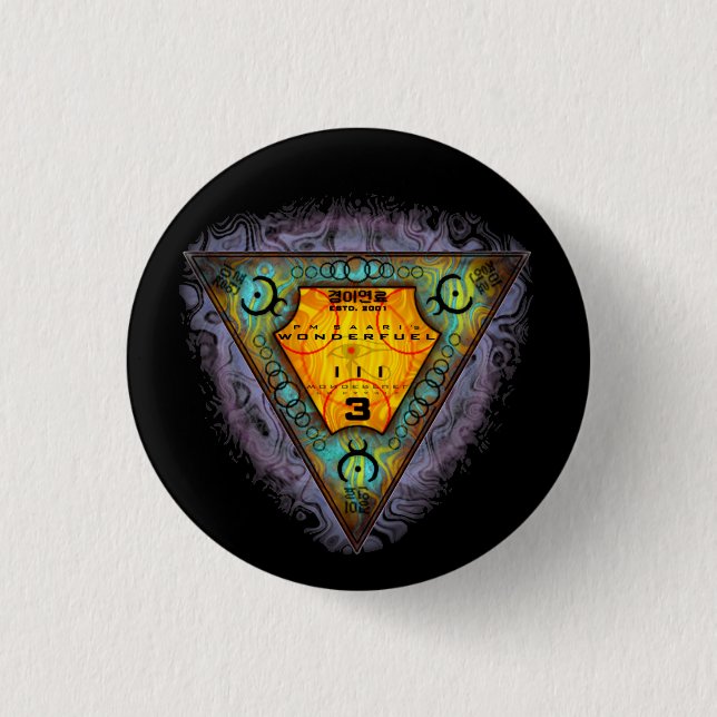 Badge Rond 2,50 Cm Bouton de P.M. SAARI (Devant)