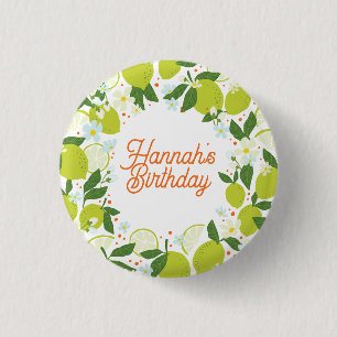 Badge Rond 2,50 Cm Bouton de partie de jardin Citrus - Conception de