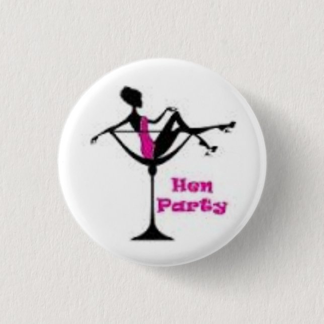 Badge Rond 2,50 Cm Bouton de partie de poule (Devant)