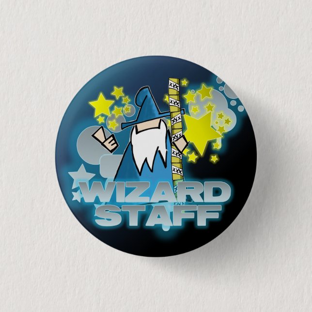 Badge Rond 2,50 Cm Bouton de personnel de magicien (Devant)