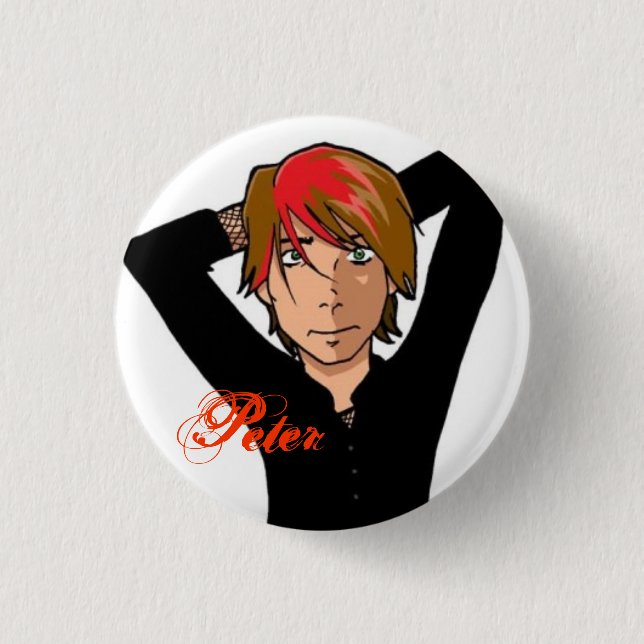 Badge Rond 2,50 Cm Bouton de Peter (Devant)