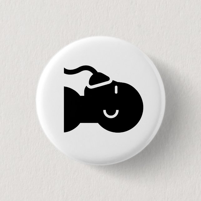 Badge Rond 2,50 Cm Bouton de pictogramme de "anesthésie" (Devant)