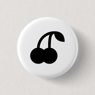 Badge Rond 2,50 Cm Bouton de pictogramme de "cerises"