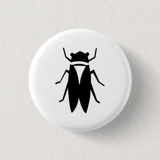 Badge Rond 2,50 Cm Bouton de pictogramme de cigale (Devant)
