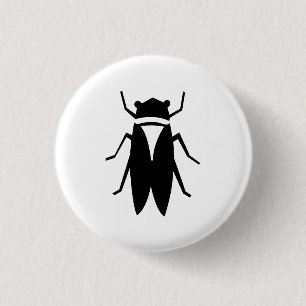 Badge Rond 2,50 Cm Bouton de pictogramme de cigale