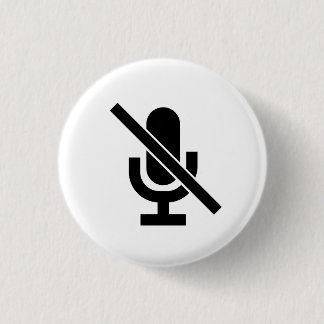 Badge Rond 2,50 Cm Bouton de pictogramme de "muet"