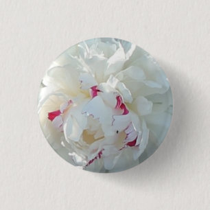Badge Rond 2,50 Cm Bouton de pivoine romantique