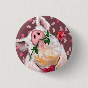 Badge Rond 2,50 Cm Bouton de porc amusant