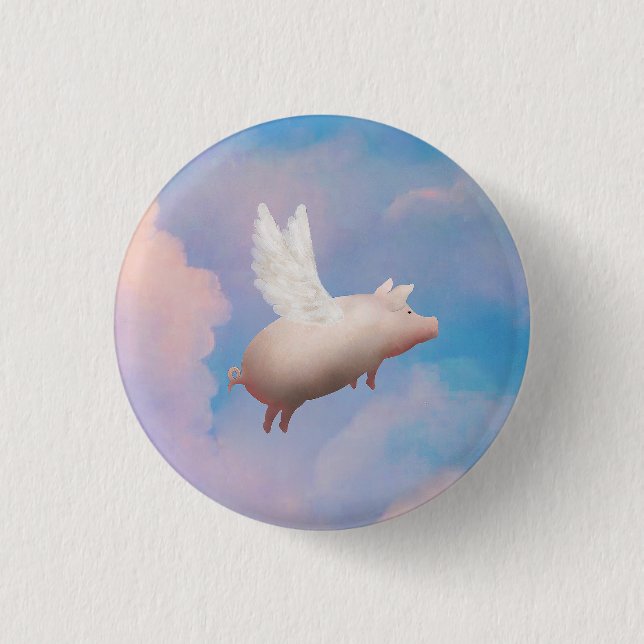 Badge Rond 2,50 Cm bouton de porc de vol (Devant)