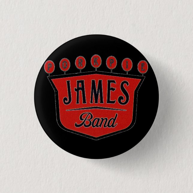 Badge Rond 2,50 Cm Bouton de Porkpie James (Devant)