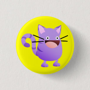 Badge Rond 2,50 Cm Bouton de pourpre de rebond de Kitty