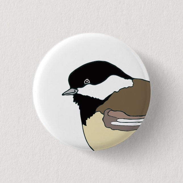 Badge Rond 2,50 Cm Bouton de poussette pour les amateurs d'oiseaux (Devant)