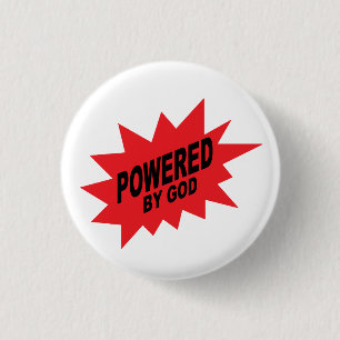 Badge Rond 2,50 Cm Bouton de puissance de Dieu