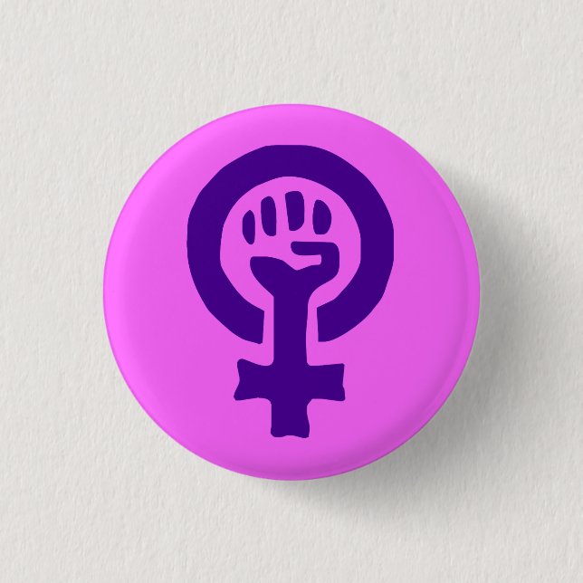 Badge Rond 2,50 Cm Bouton de puissance de femme (Devant)